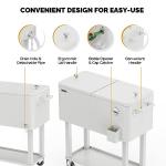 VINGLI Portable 80 Quart Rolling Ice Chest