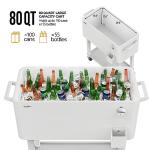 VINGLI Portable 80 Quart Rolling Ice Chest