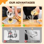 CAROD Manual Butter Churn Maker, 1.2L Glass Jar