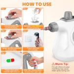 Portable Handheld Steam Cleaner with 15 Accessories