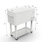 VINGLI Portable 80 Quart Rolling Ice Chest
