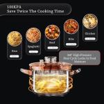 TIBORANG 8.5 QT Stainless Steel Pressure Cooker