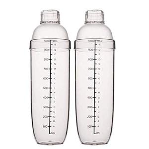FEOOWV 2-Pack Plastic Cocktail Shaker Set