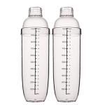 FEOOWV 2-Pack Plastic Cocktail Shaker Set