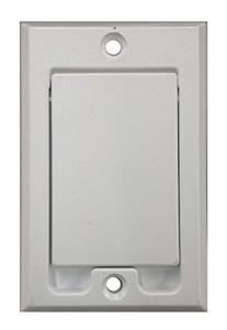 White Low Voltage Square Door Vacuum Inlet Plate