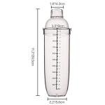 FEOOWV 2-Pack Plastic Cocktail Shaker Set