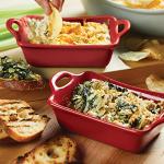 Rachael Ray Red Rectangular Au Gratin Baker Set