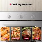 24 Inch Built-in Electric Wall Oven with 5 Functions