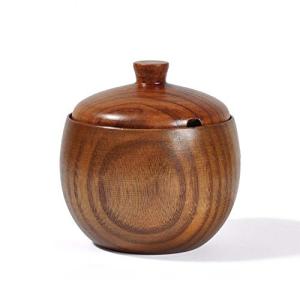 Natural Wooden Bowl with Lid for Kids' Meals