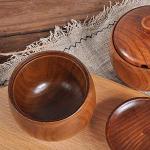 Natural Wooden Bowl with Lid for Kids' Meals