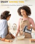 Z-DESDEMONA Powerful Electric Hand Mixer in Grey