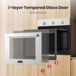 24 Inch Built-in Electric Wall Oven with 5 Functions