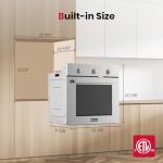 24 Inch Built-in Electric Wall Oven with 5 Functions