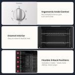 24 Inch Built-in Electric Wall Oven with 5 Functions