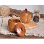 Natural Wooden Bowl with Lid for Kids' Meals
