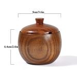 Natural Wooden Bowl with Lid for Kids' Meals