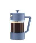 Oggi Borosilicate Glass French Press Coffee Maker (20oz)- 5 Cup Capacity, Coffee Press, Single Serve Coffee Maker, Stainless Steel Lid & Plunger, Make Great Coffee Gifts, Blue