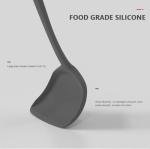 AOTHOD Silicone Cooking Utensils Set - 446°F Heat Resistant Kitchen Utensils,Spatula Sets,Turner Tongs,Spoon,Kitchen Utensil Gadgets Tools Set for Nonstick Cookware,Dishwasher Safe BPA Free (Gray)