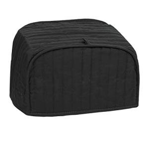 RITZ Premium Universal Two Slice Toaster Cover, 11.25" x 5.75" x 7", Polyester and Cotton Quilted, Fingerprint Protector, Super Soft Appliance & Dust Cover, Appliance NOT Included, Black