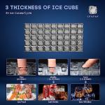 Compact Black Ice Maker with Storage Bin