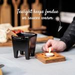 Boska Tealight Tapas Fondue Set - Best for Cheese or Chocolate - Microwave Safe Ceramic Hot Pot Chocolate Fountain Snack - Wedding Registry Items Small Kitchen Appliances - 200 mL Pro Collection