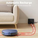 ZCWA Robot Vacuum and Mop Combo, Anti-Hair Tangle Design for Pet Hair,Self-Charging, Powerful Suction, APP/Remote/Voice Control, Ideal for Hard Floors, Carpets