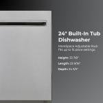 Kenmore 24" Built-In Dishwasher - UltraWash Plus, SmartWash, Accela Wash, Sani Rinse, TurboDry, and Removable Third Rack - 15 Place Settings - 49 DBA - ENERGY STAR Certified - Stainless Steel