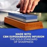 Sharp Pebble Premium Whetstone Knife Sharpening System – 1000/6000 Grit Whetstone Knife Sharpener Kit with Angle Guide & Non-Slip Bamboo Base – Guided Beginner Instructions