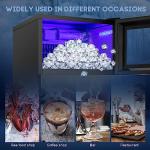 Compact Black Ice Maker with Storage Bin