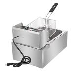 CooFel 10QT Electric Deep Fryer with Basket & Lid, 2500W Stainless Steel Countertop Frying Machine with Temperature Control, 10L Commercial & Home Use Fryer for French Fries, Chicken, Onion Rings