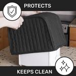 RITZ Premium Universal Two Slice Toaster Cover, 11.25" x 5.75" x 7", Polyester and Cotton Quilted, Fingerprint Protector, Super Soft Appliance & Dust Cover, Appliance NOT Included, Black