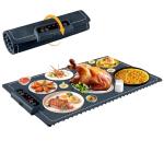 Food Warming Mat- Foldable Warming Mat for Food with Adjustable Temperature Control Time Moders Locking Function Electric Warming Tray for Parties,Home,Travel,Buffet Dark Blue