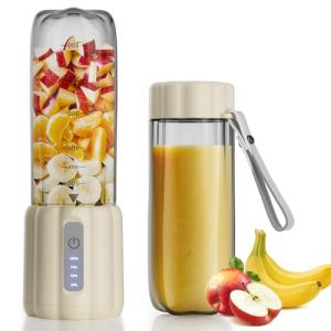 COKUNST 17Oz Portable Blender with 6 Blades, USB-C Rechargeable Personal Smoothie Maker for Shakes & Juices, Compact Mini Mixer for Home, Office & Travel