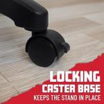 Gator Frameworks Adjustable Rolling Mixer Stand with Locking Casters and Headphone Hanging Rack, (GFW-MIXERCART-0400)