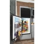 GE GPV10FGNBB 24" Top Freezer Refrigerator with 9.93 cu. ft. Capacity 12V DC Power Only LED Lighting and Adjustable Spillproof Glass Shelves in Black