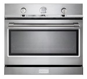 Verona VEBIG30NSS 30 inch Built-In Gas Single Wall Oven with 3.5 cu. ft. Capacity, Convection in Stainless Steel