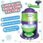 Small World Toys Snow Cone Machine for Kids, Super Slush Shaved Ice Machine, Kid-Friendly Snow Cone Maker with Color-Changing Cups and Spoons, Bowl & Paper Cones, Slushy Maker Frozen Treats