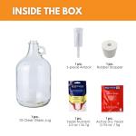 FastRack - Shepherd Made Mead Making Kit - 1 Gallon Jug Fermentation Set with Clear Glass Fermentation Jar, 3pc Airlocks, Rubber Stopper, Yeast Nutrient & Mead Yeast for Home Brewing