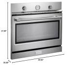 Verona VEBIG30NSS 30 inch Built-In Gas Single Wall Oven with 3.5 cu. ft. Capacity, Convection in Stainless Steel