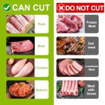 OYKEFAW Fresh meat slicer, adjustable thickness, 2 or 4 mm, 17-in-1 stainless steel manual meat slicer, Cleaver Knife,Meat Cleavers can be Sliced, Striped, Diced, for salmon chicken breast beef pork