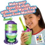 Small World Toys Snow Cone Machine for Kids, Super Slush Shaved Ice Machine, Kid-Friendly Snow Cone Maker with Color-Changing Cups and Spoons, Bowl & Paper Cones, Slushy Maker Frozen Treats
