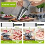 OYKEFAW Fresh meat slicer, adjustable thickness, 2 or 4 mm, 17-in-1 stainless steel manual meat slicer, Cleaver Knife,Meat Cleavers can be Sliced, Striped, Diced, for salmon chicken breast beef pork
