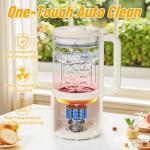 NuttyWhiz 8-in-1 Nut Milk Maker, 50oz & 12 Blades - No Soak, Self-Clean, Delay Start & Keep Warm, for Almond/Soy/Oat Milk, Smoothies, Shakes - Plant-Based Dairy Free for Family & Party