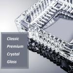 Handmade Glass Ashtray, Ashtray Ash Holder for Indoor or Outdoor Patio Desktop Office Smokers, Ash Tray for Tabletop Home Office Decor (Crystal, L)