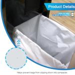 W10165294RB Trash Compactor Bags Fits 15-inch Rectangular Drawer Compactors, 60 Pack Leak-Proof Kitchen Trash Bags Compatible with Whirl-pool Ken-more 15inches Trash Compactors, 2.6 mils Thickness
