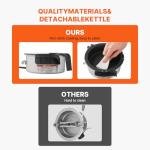 VEVOR Popcorn Maker, 480W Popcorn Popper Machine, 4 Oz Kettle Makes 1.5 Gallon per Batch, Tabletop Popcorn Maker, Includes 3 Scoops, Movie Theater Style, Black