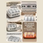 Abrilyka Digital Yogurt Maker with borosilicate Glass cups, yogurt machine, Natto, Rice, All-Glass Fermentation, 250ml*6 Cups, Intelligent Temperature Control, 20W Low Power, LED Display