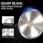 Manual Bread Slicer for Homemade Sourdough Bread, Metal Guide & Adjustable Thickness, Hand Crank Bread Slicer – Upgraded Model, Gift Packaging & Stainless Steel Blade