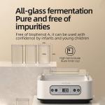 Abrilyka Digital Yogurt Maker with borosilicate Glass cups, yogurt machine, Natto, Rice, All-Glass Fermentation, 250ml*6 Cups, Intelligent Temperature Control, 20W Low Power, LED Display