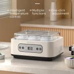 Abrilyka Digital Yogurt Maker with borosilicate Glass cups, yogurt machine, Natto, Rice, All-Glass Fermentation, 250ml*6 Cups, Intelligent Temperature Control, 20W Low Power, LED Display